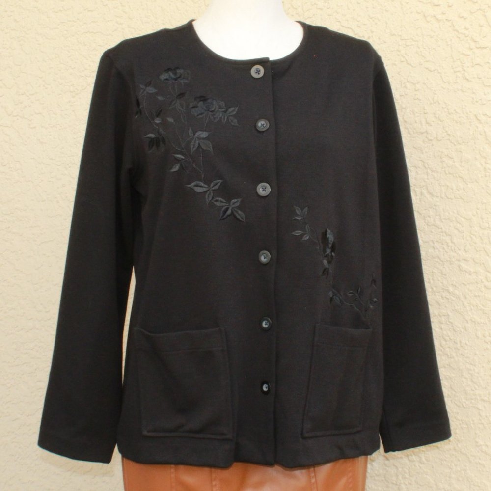 Van Heusen Black Button Down Jacket - image 1